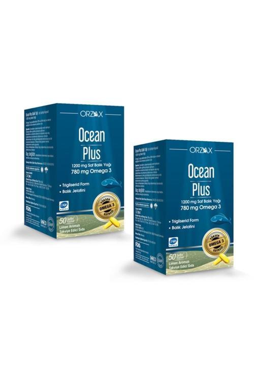 Ocean Plus 1200 Mg Balık Yağı 50 Kapsül Limon Aromalı X2 Adet