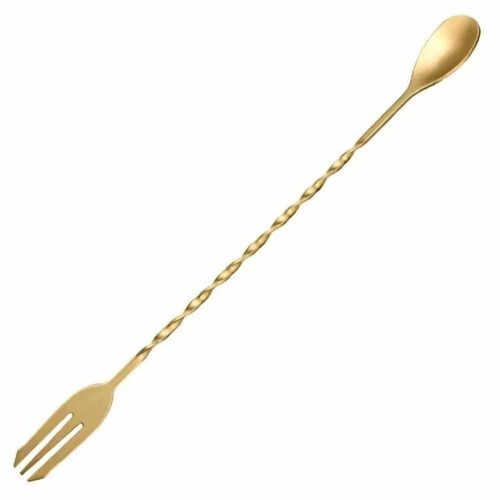 EPX AKK30 Gold Çatallı Kokteyl Kaşığı 30 cm
