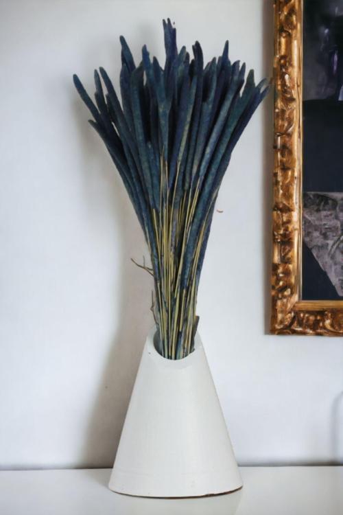 Dekoratif Vazo El Yapımı Beyaz Renk Model 9