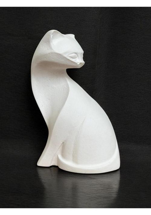 Kedi Heykel Obje Minimalist, Beyaz Renk Yüksek Kaliteli Malzeme Minimalist El Yapımı Kedi Heykel Obje, Ev Dekoru, Masa Dekoru, Anneler Günü, Öğretmenler Günü