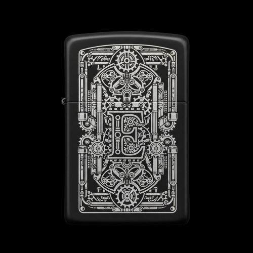 Benzinli Çakmak Ejderha Figürlü E Harfli Tasarım - V87