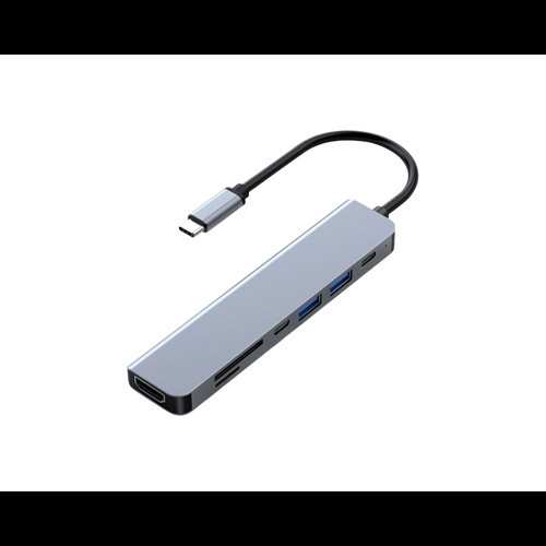 FRISBY FA-7684C Type-C - 7 in1 USB-C+HDMI+SD/TF+USB3.0+PD+USB-C