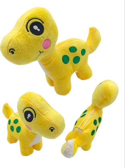 Oyuncak Peluş Dinozor Sevimli Rengarenk Peluş Dinazor 20X25Cm. Sarı