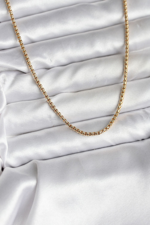 14K Gold Renk Kaplama Zincir Model CM Kadın Kolye - EBJ251201W38695