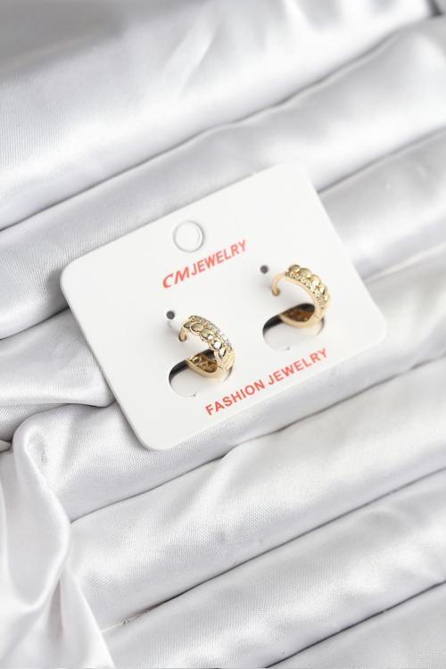 14K Gold Renk Kaplama CM Kadın Küpe - EBJ251201W38653