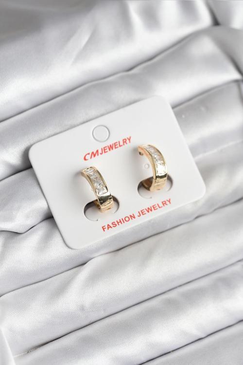 14K Gold Renk Kaplama CM Kadın Küpe - EBJ251201W38667