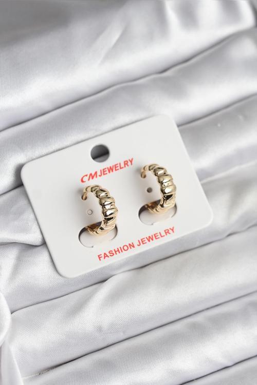 14K Gold Renk Kaplama CM Kadın Küpe - EBJ251201W38668