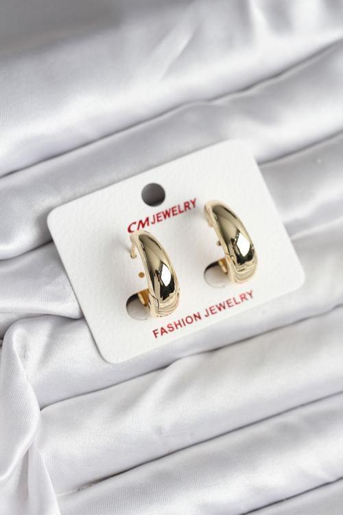 14K Gold Renk Kaplama Halka CM Kadın Küpe - EBJ251201W38672