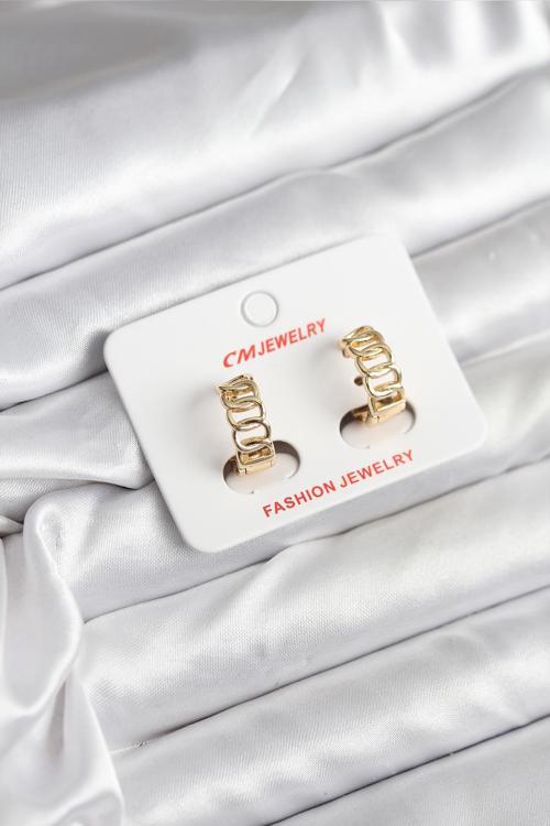 14K Gold Renk Kaplama Samanyolu Model CM Kadın Küpe - EBJ251201W38652