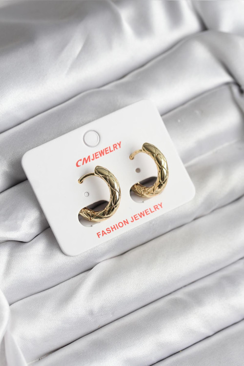 14K Gold Renk Kaplama CM Kadın Küpe - EBJ251201W38657