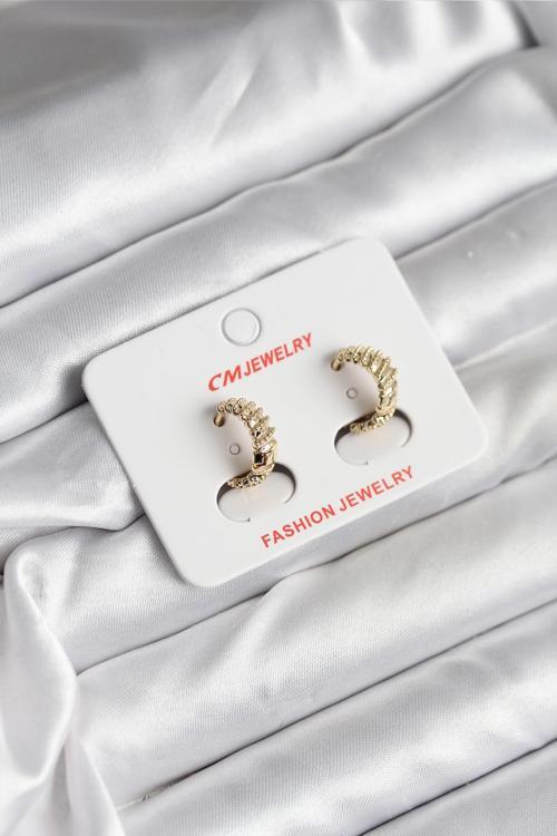 14K Gold Renk Kaplama CM Kadın Küpe - EBJ251201W38658