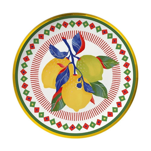 Dolce Vita Limon Desenli Servis Tabağı 16 Cm