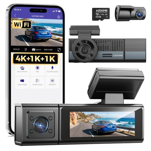 M500 4K 3 Kameralı Araç İçi Kamera