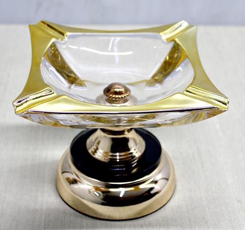 Büro Ev Ofis Hediyesi için Metal Ayaklı Stil Cam Küllük