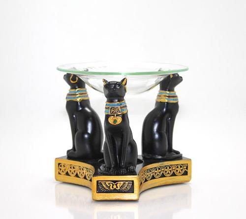 Büro Ev Ofis Hediyesi için Polyester Mısır Kedisi Buhurdanlık