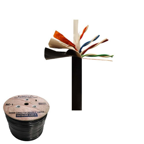 Büro Ev Ofis Network için 0,57MMx305MT CAT6 FTP Katmanlı Dış Kablosu