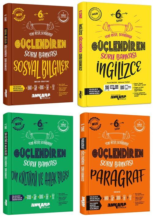 Ankara 2025 6. Sınıf Sosyal + İngilizce + Din Kültürü + Paragraf Güçlendiren Soru Seti 4 Kitap Güncel Müfredat