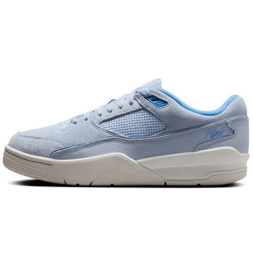 Air Jordan Fligt Court Leather Womens Sneaker Hakiki Deri Kadın Günlük Spor Ayakkabı Mavi