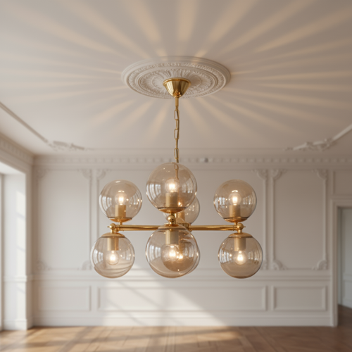 DG1132-6 Modern Avize – Gold/Krom (Yerli Üretim)