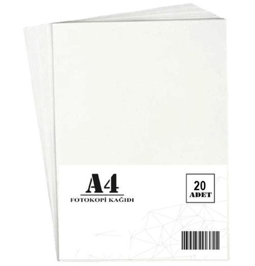 Copier Bond Fotokopi Kağıdı A4 80gr Poşetli Çizgisiz Kağıt 20 li - 3 paket