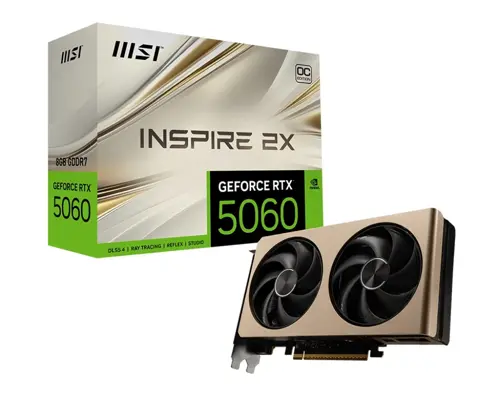 GeForce RTX 5060 8G INSPIRE 2X OC GDDR7 128Bit DX12 Gaming (Oyuncu) Ekran Kartı