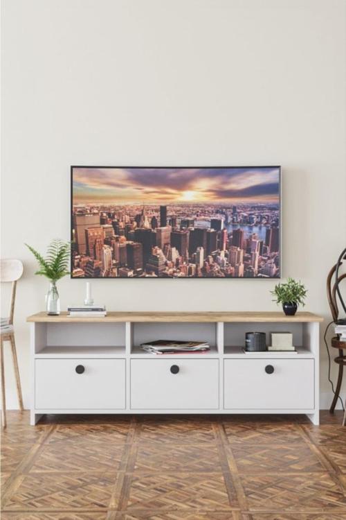 Ahşap Dekoratif Tv Ünitesi