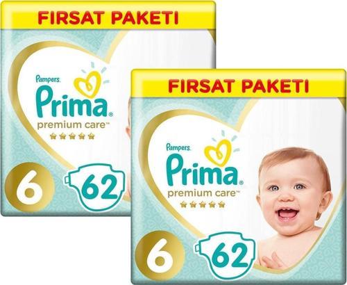 Bebek Bezi Premium Care 6 Beden 124 Adet