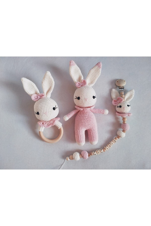 Amigurumi Kiz Tavsan Yenidogan Set