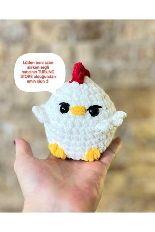 Yumoş El Örgüsü Tavuk Pufi