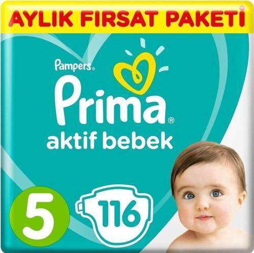 Pampers Bebek Bezi Aktif Bebek Aylık Paket Junior 5 No 116 Lı