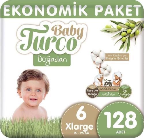 Doğadan Bebek Bezi Ekonomik Paket Xlarge 6 Numara 128 Adet