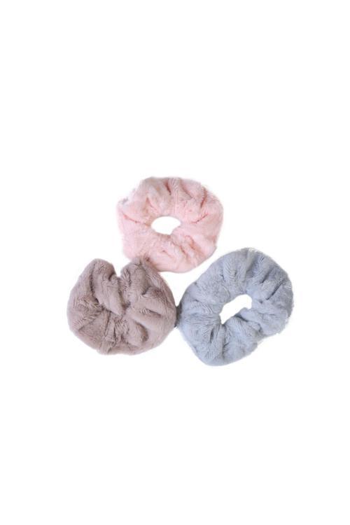 3Pcs Ultra Soft Peluş Saç Lastiği