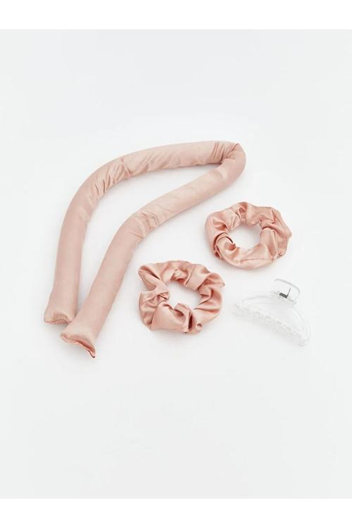 4 Parça Isısız Saç Şekillendirici Bigudi Saten Toka Set