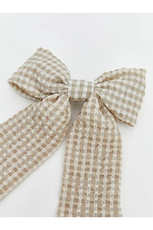 Ekoseli Otomatik Mekanizma Fiyonk Saç Tokası