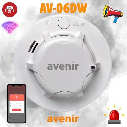 AV-06DW Wifi Kablosuz Akıllı Duman Dedektörü Yangın Alarmı 90db Sesli Pilli
