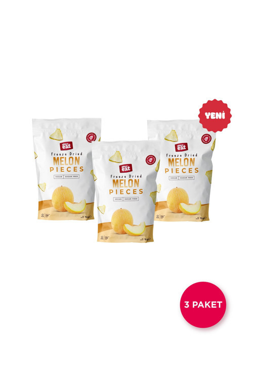 Kavun Kuru Meyve Cipsi 15 G X 3 Adet Dondurularak Kurutulmuş Meyve