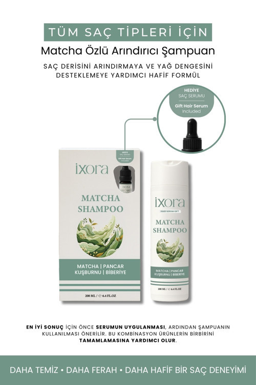 Dökülme Karşıtı Matchalı Şampuan 200 ml