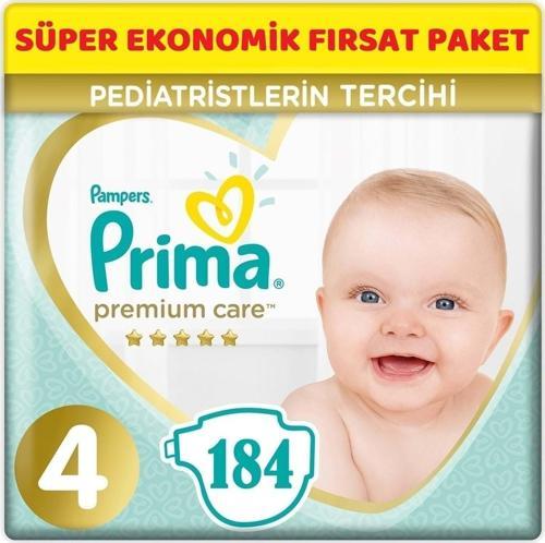 Premium Care Bebek Bezi Beden:4 (9 - 14 Kg) Maxi 184 Adet Süper Ekonomik Fırsat Pk