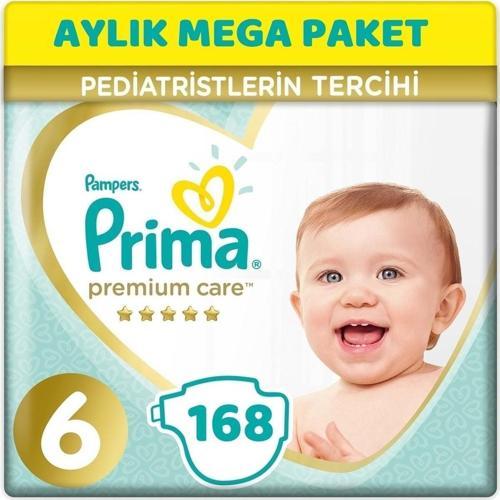 Premium Care Bebek Bezi Beden:6 (13 + Kg) Extra Large 168 Adet Aylık Mega Pk