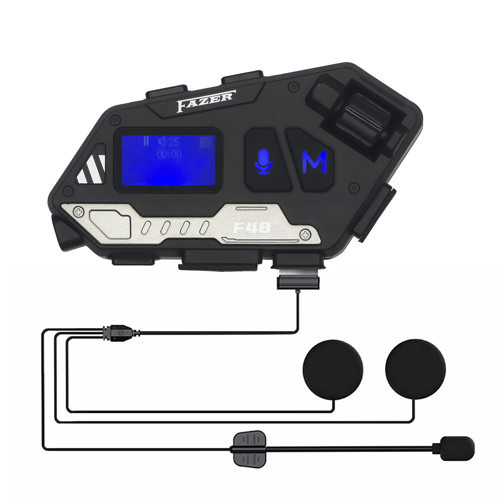 Motosiklet İntercom Seti Yeni Sürüm Bluetooth V5.4 LCD Ekran Kask Kulaklığı