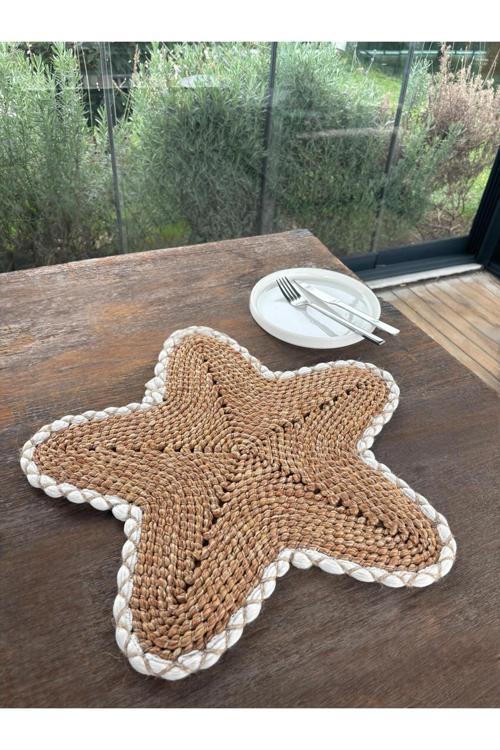 Yıldız Amerikan Servis - Leke Tutmaz- Kahverengi - Beyaz 44 X 44 Cm 1 Adet