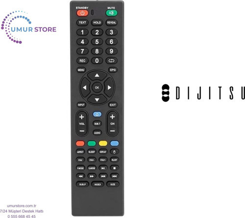 Dijitsu Model DJTV50P Uyumlu Televizyon Kumandası