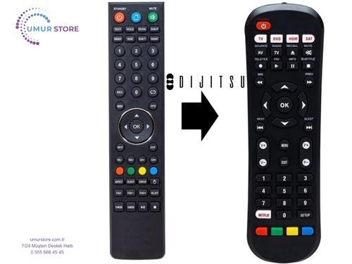 Dijitsu DJTV55M 4K Android Smart Led Televizyon Kumandası – Eşdeğer
