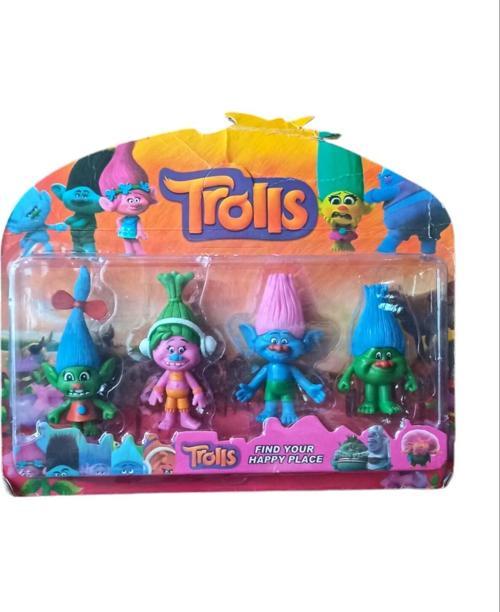 Trolls Oyuncak Figürleri 4 Lü Trolls Karakter Figürler Seti