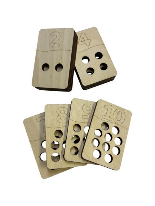 Ahşap Sayma Plakaları, Sayma Öğrenimi, Montessori Matematik Öğrenimi, 1’den 10’a Kadar