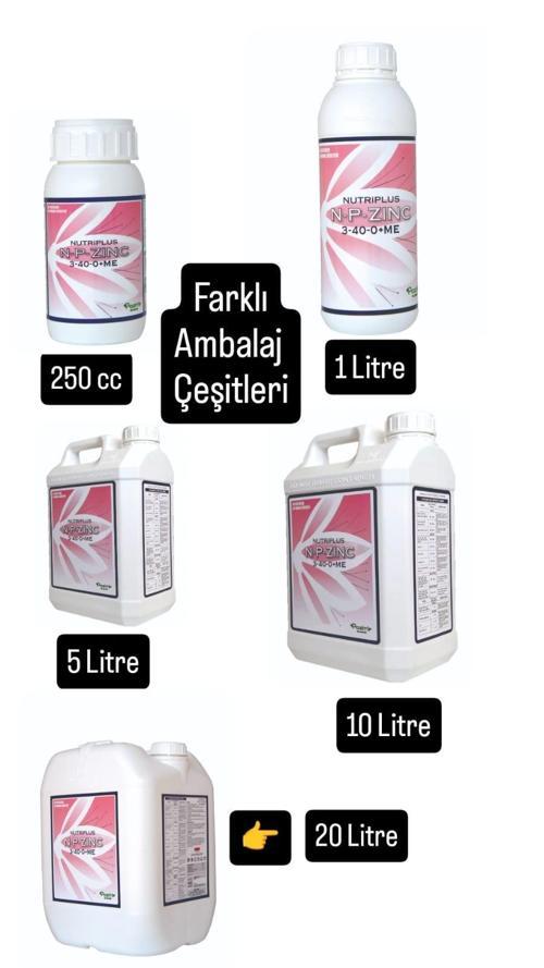 Nutrıplus N-p Zinc 3-40-0 Azot Fosforlu Çinko Içerikli Sıvı Gübre Çiçeklendirici 5 Litre