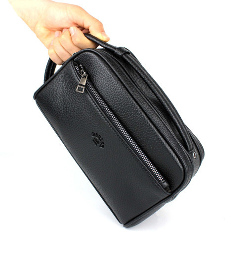 Erkek Siyah El Çantası Portföy Çanta Iki Bölmeli El Çantası Clutch Çanta