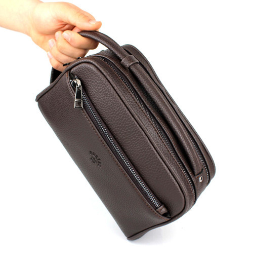 Erkek Siyah El Çantası Portföy Çanta Iki Bölmeli El Çantası Clutch Çanta