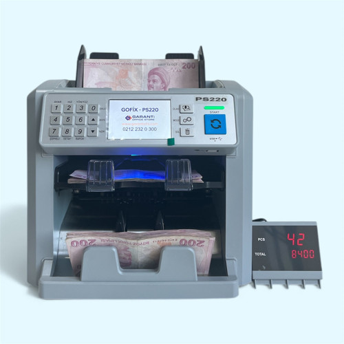 PS220 Karışık Para Sayma Makinesi 120 Ülke destekli