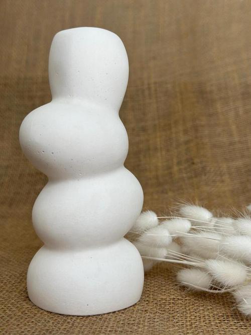 Bohem Tarzı Dekoratif Vazo, Beyaz Renk Yüksek Kaliteli Malzeme El Yapımı Yığılan Taş Vazo, Hediyelik Dekoratif Bohem Vazo, Ev Dekoru, Masa Dekoru, Anneler Günü, Öğretmenler Günü